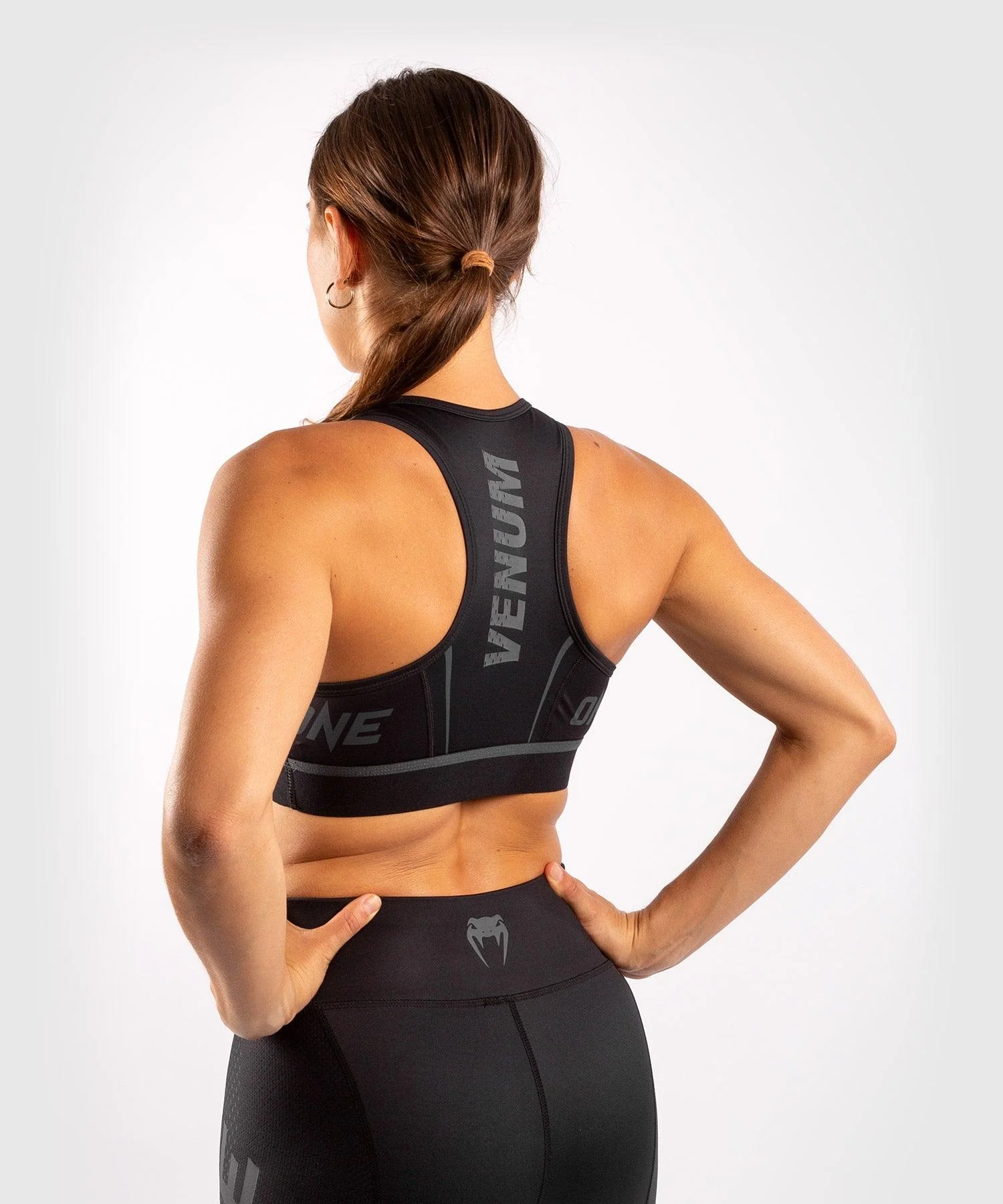Venum ONE FC Impact Sport Bra - Black/Black - Image 4