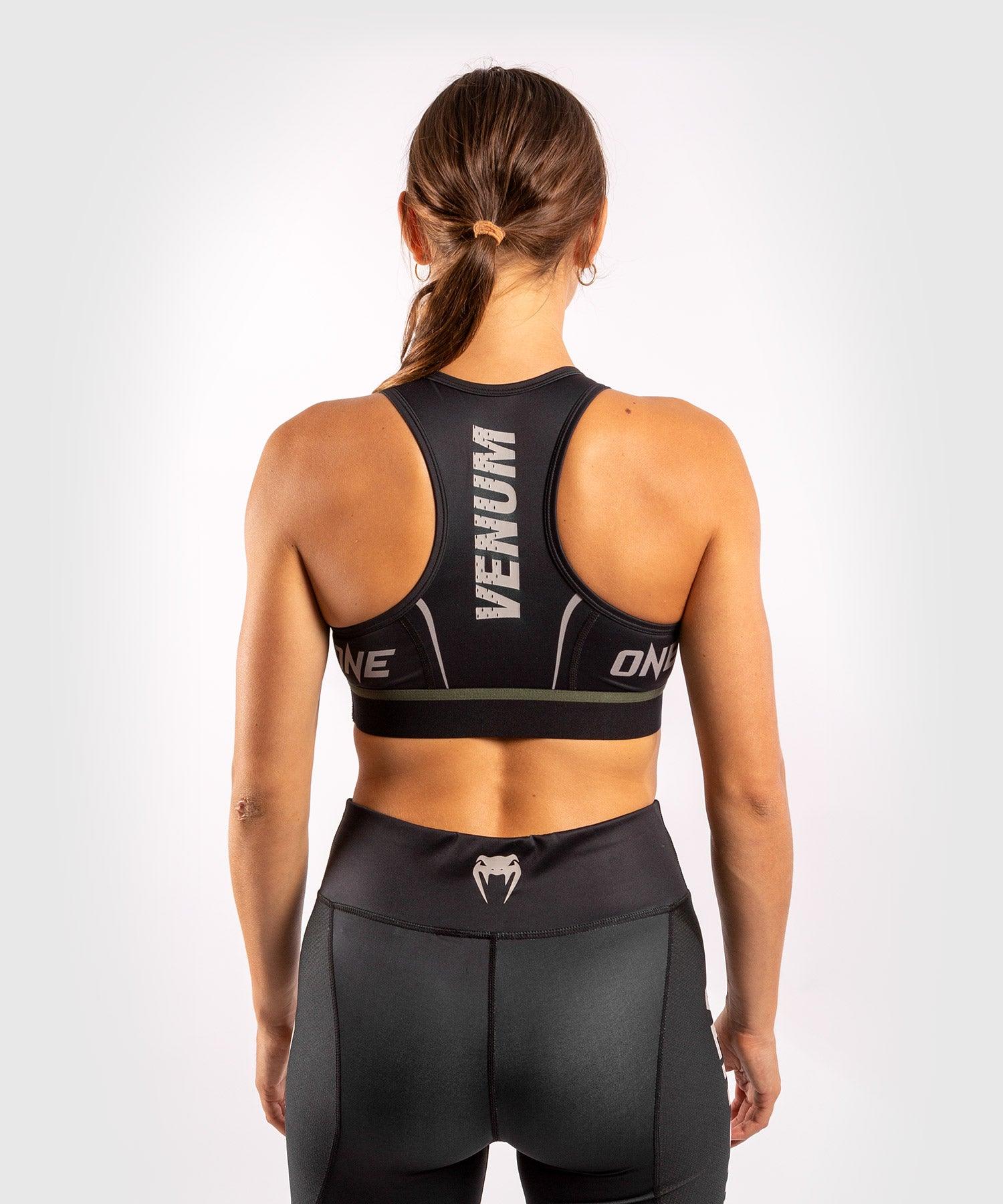 Venum ONE FC Impact Sport Bra - Black/Khaki - Image 2