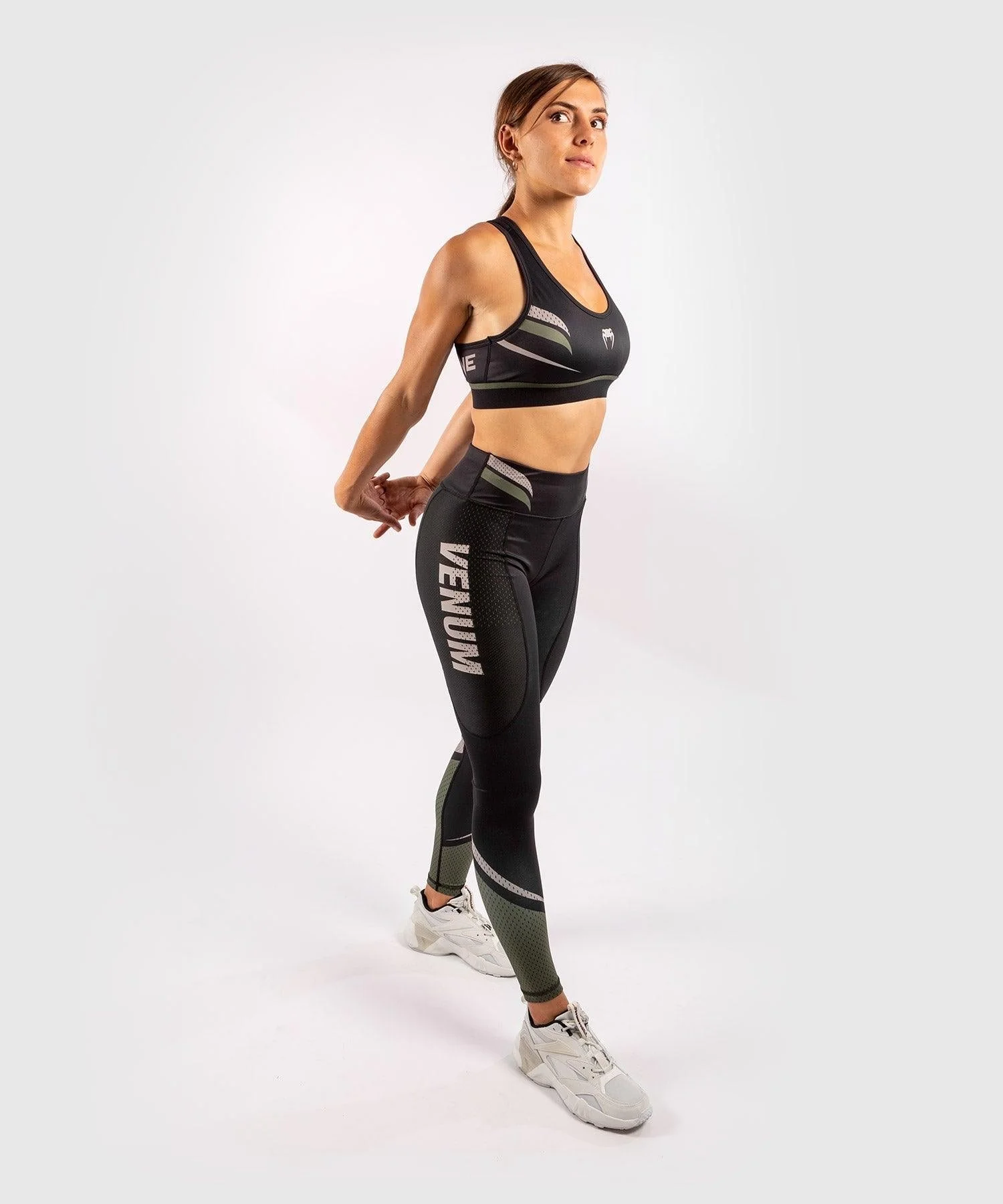 Venum ONE FC Impact Sport Bra - Black/Khaki - Image 7