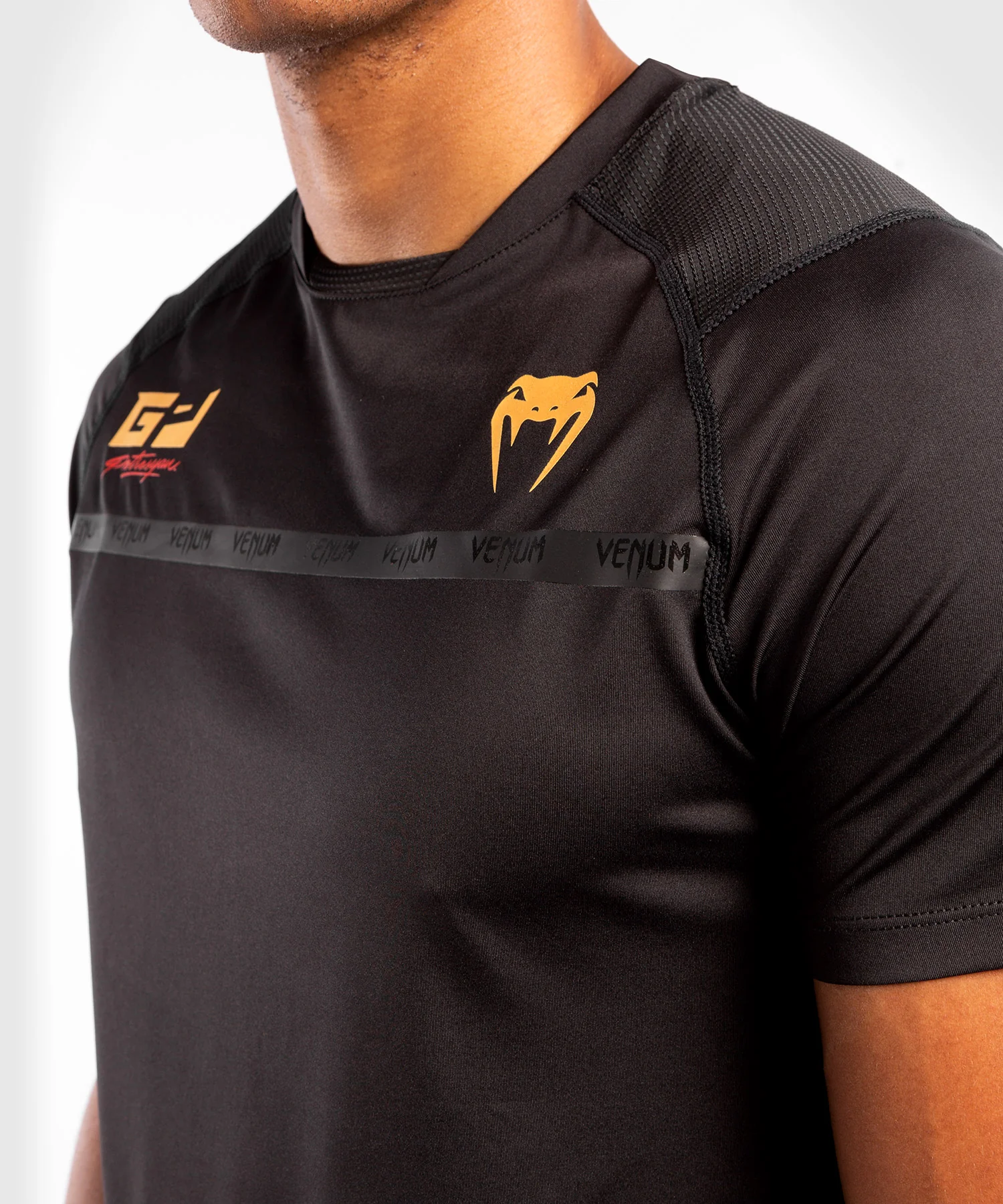 Venum Petrosyan 2.0 Dry-Tech T-shirt - Black/Gold - Image 6