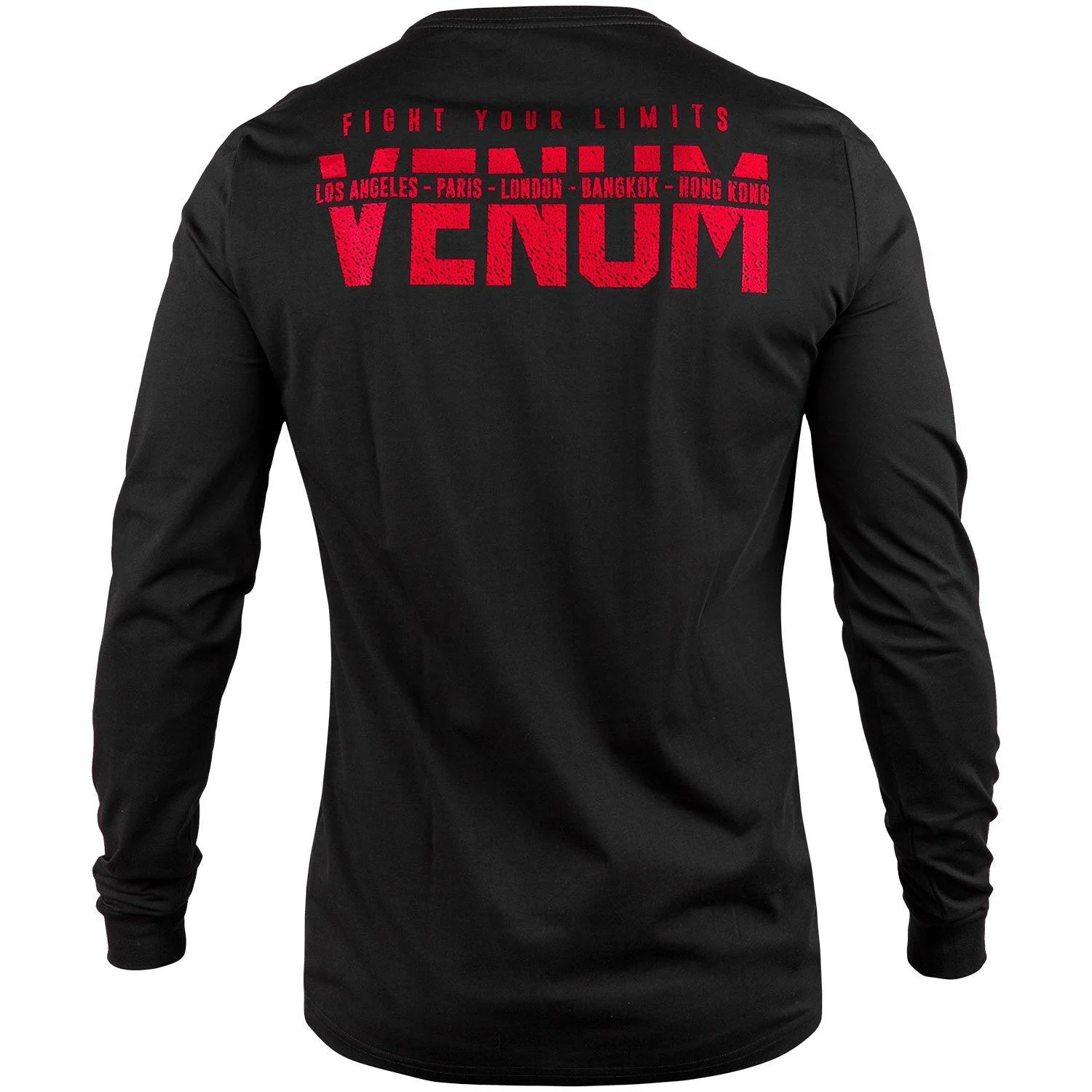 Venum Signature T-shirt - Long Sleeves - Black/Red - Image 2
