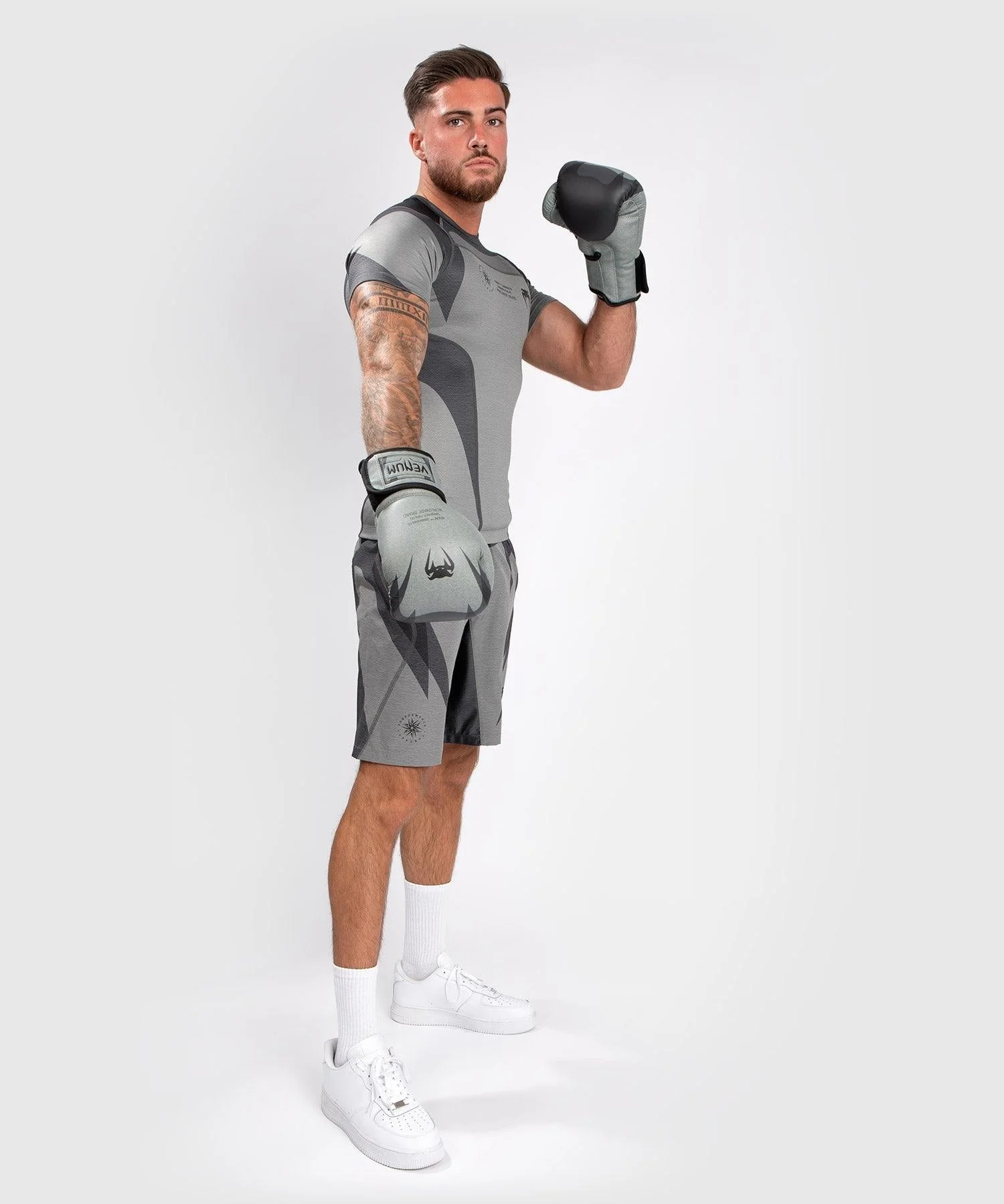 Venum Stone Rashguard - Short Sleeves - Mineral Green - Image 3