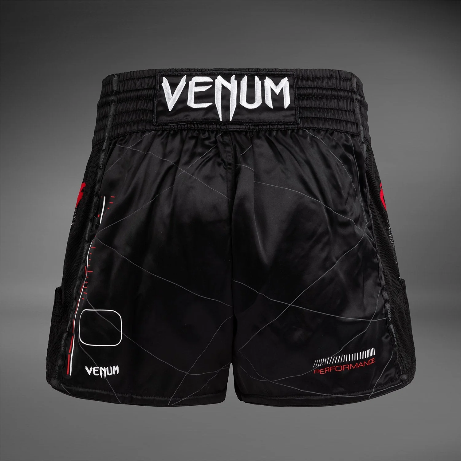 Venum Tactical XT Muay Thai Shorts - Black/Fire Red - Image 3