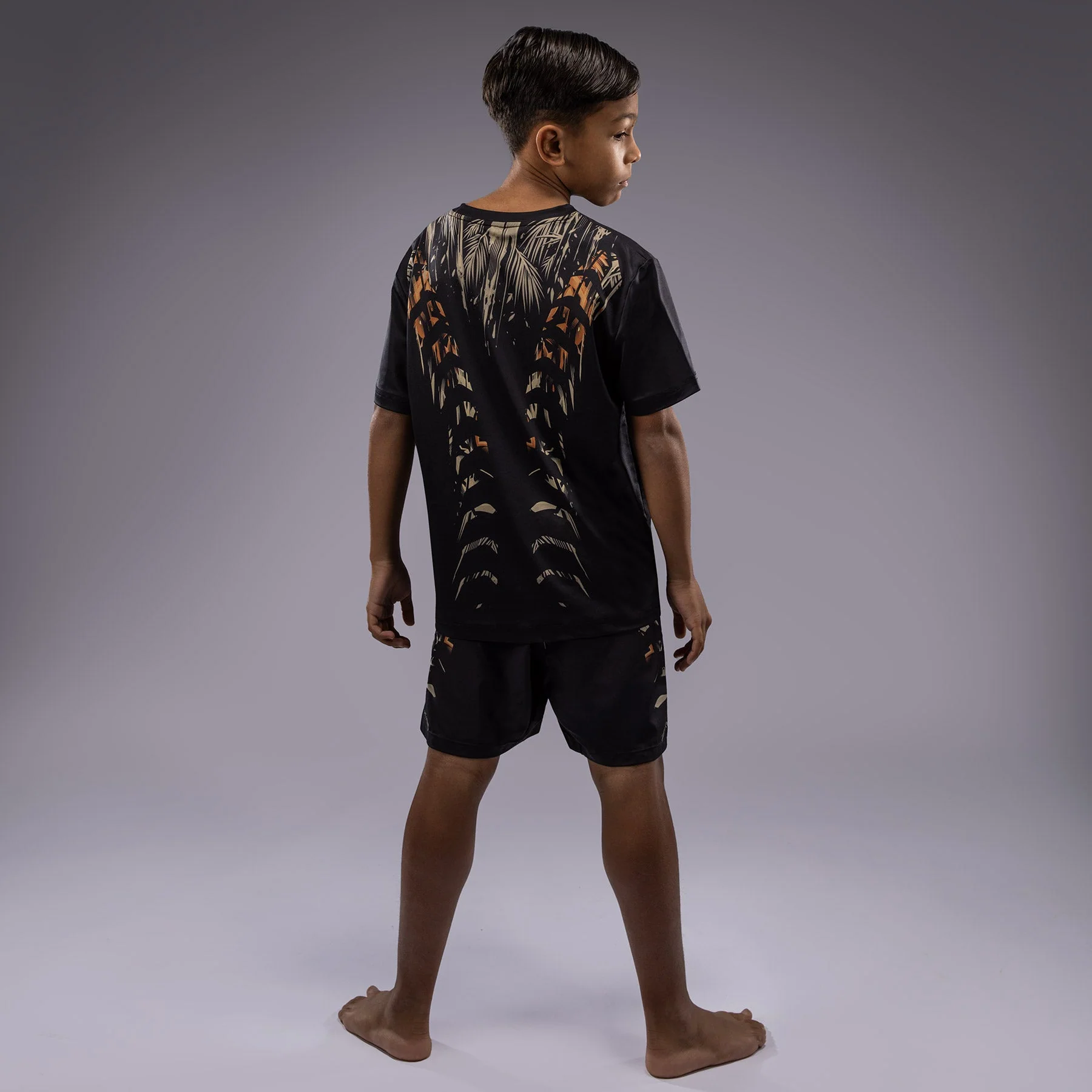 Venum Tiger Kids Dry Tech T-Shirt - Black/Neon Orange - Image 5