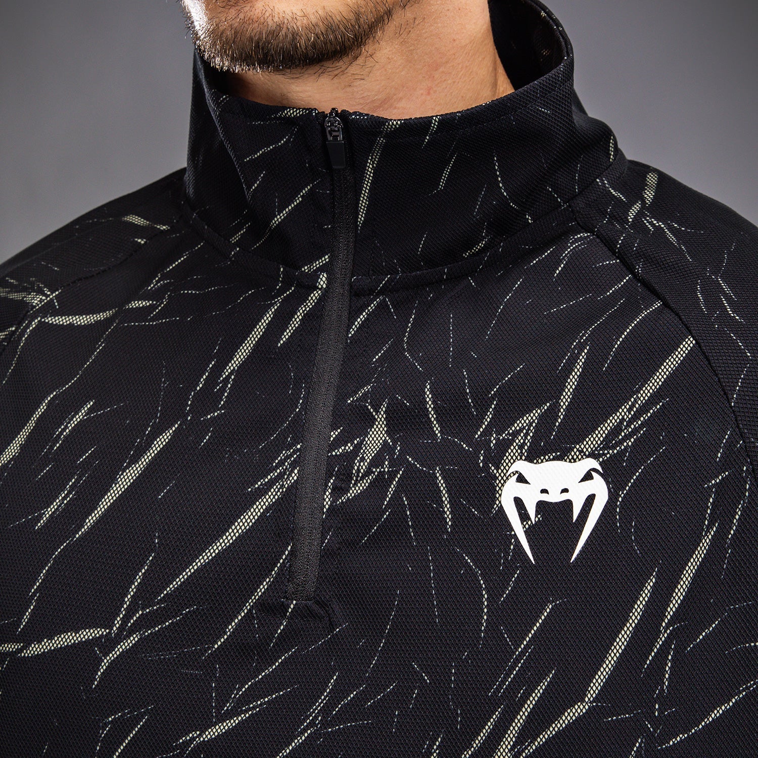 Venum Trooper Men's Half-Zip Jacket - Black/Stone Sand - Image 7