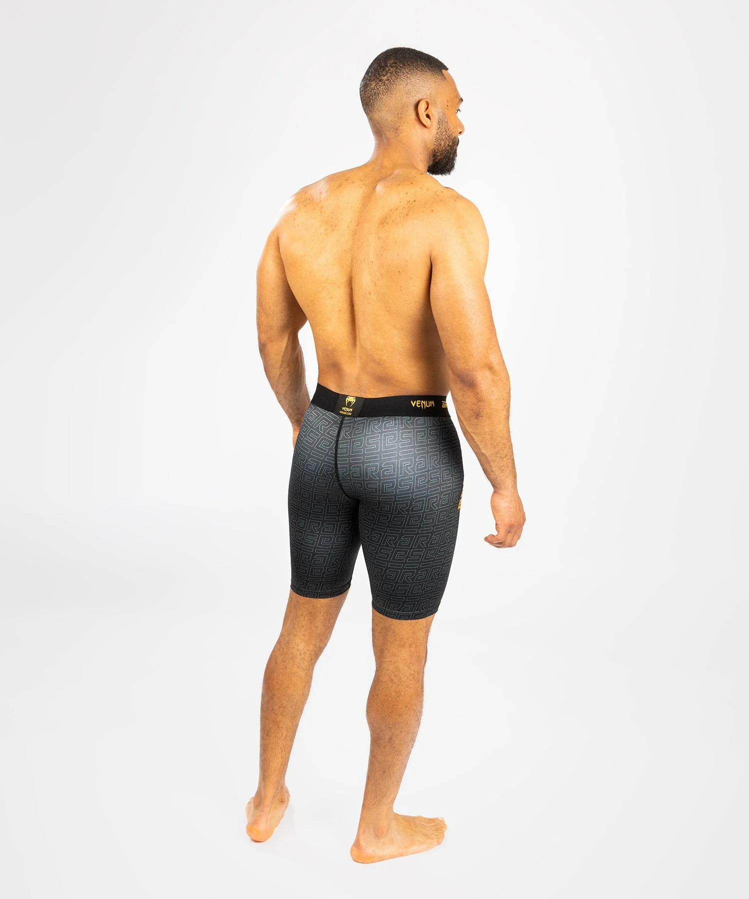 Venum x Ares Men’s Vale Tudo Shorts - Black/Gold - Image 6