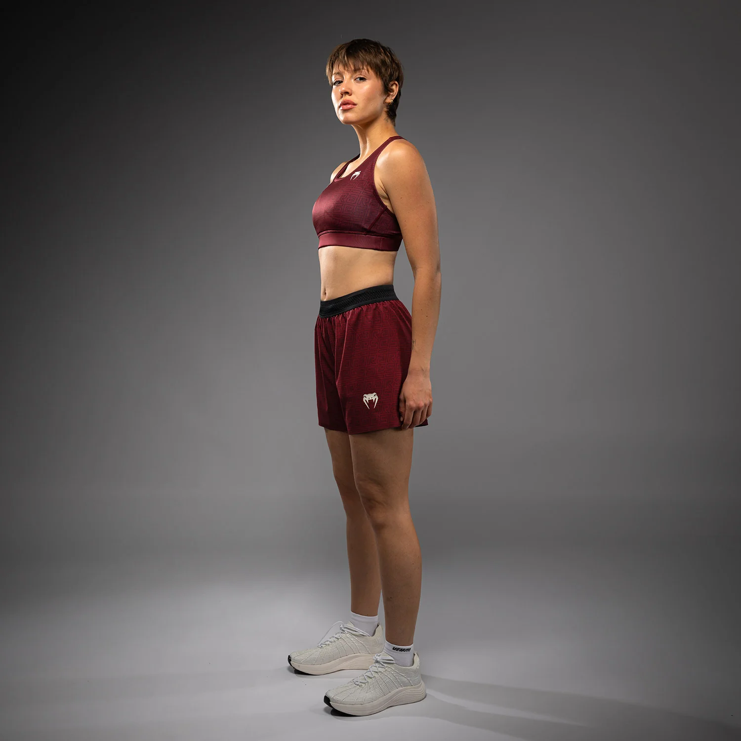 Venum x Ares Women’s Training Shorts - Burgundy - Image 2