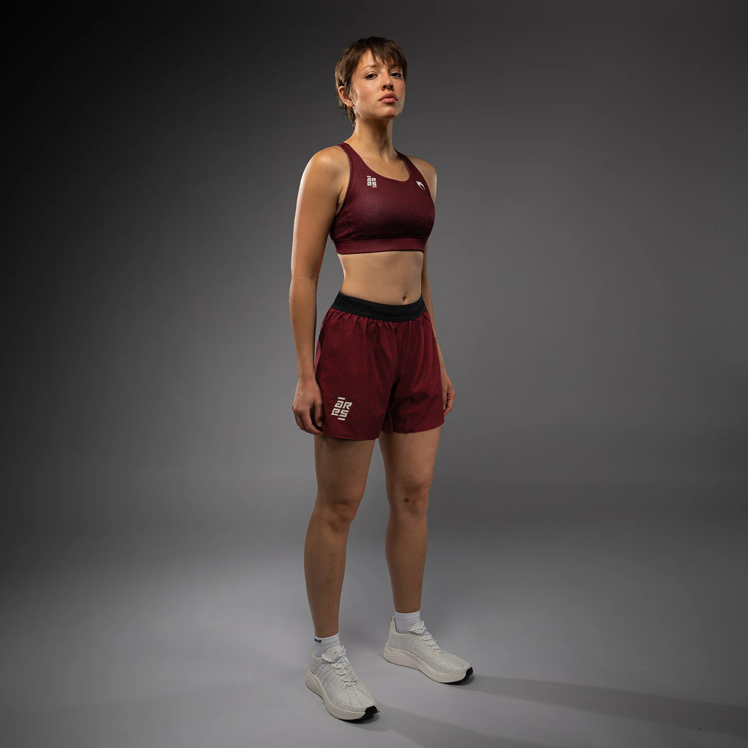 Venum x Ares Women’s Training Shorts - Burgundy - Image 4