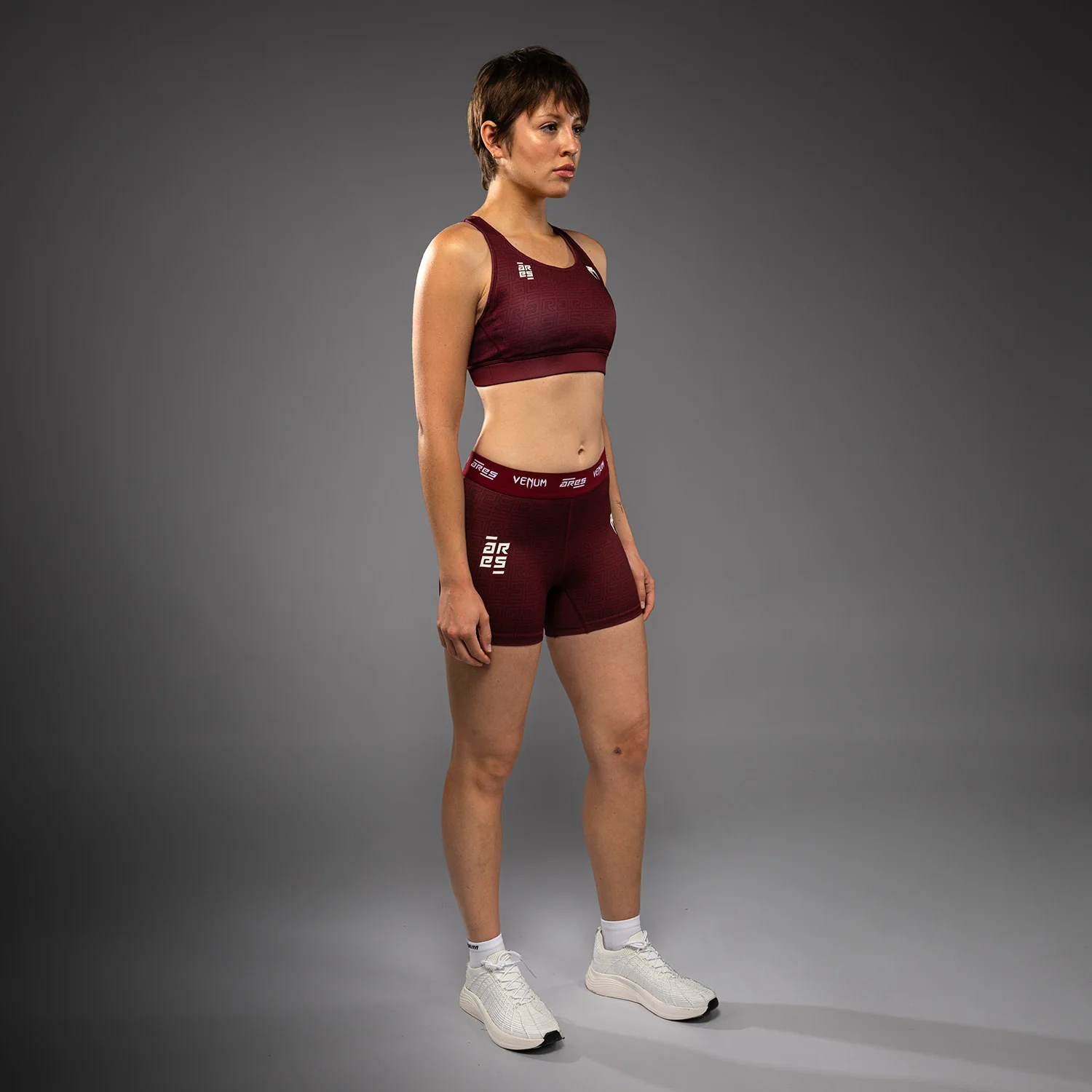 Venum x Ares Women’s Vale Tudo Shorts - Burgundy - Image 4