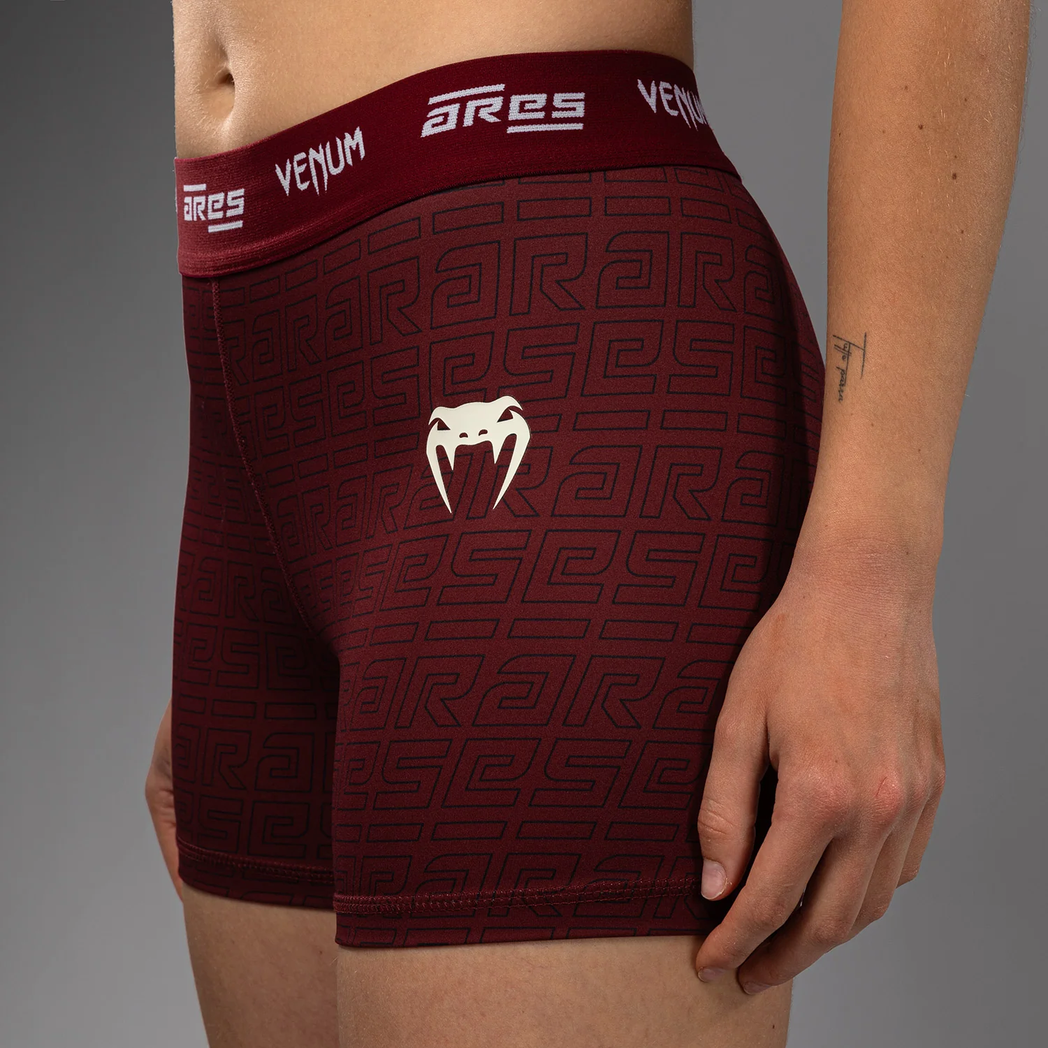Venum x Ares Women’s Vale Tudo Shorts - Burgundy - Image 7