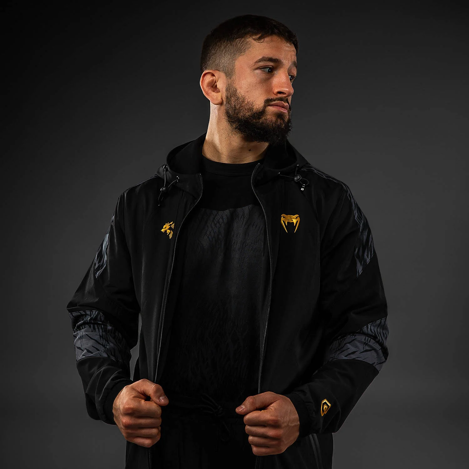 Venum x Chimaev Track Jacket - Black/Grey - Image 8