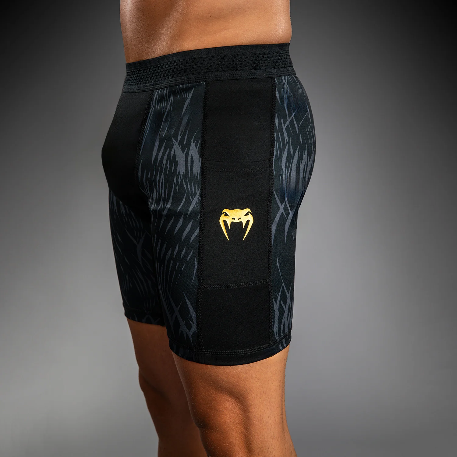 Venum x Chimaev Vale Tudo Shorts - Black/Grey - Image 6