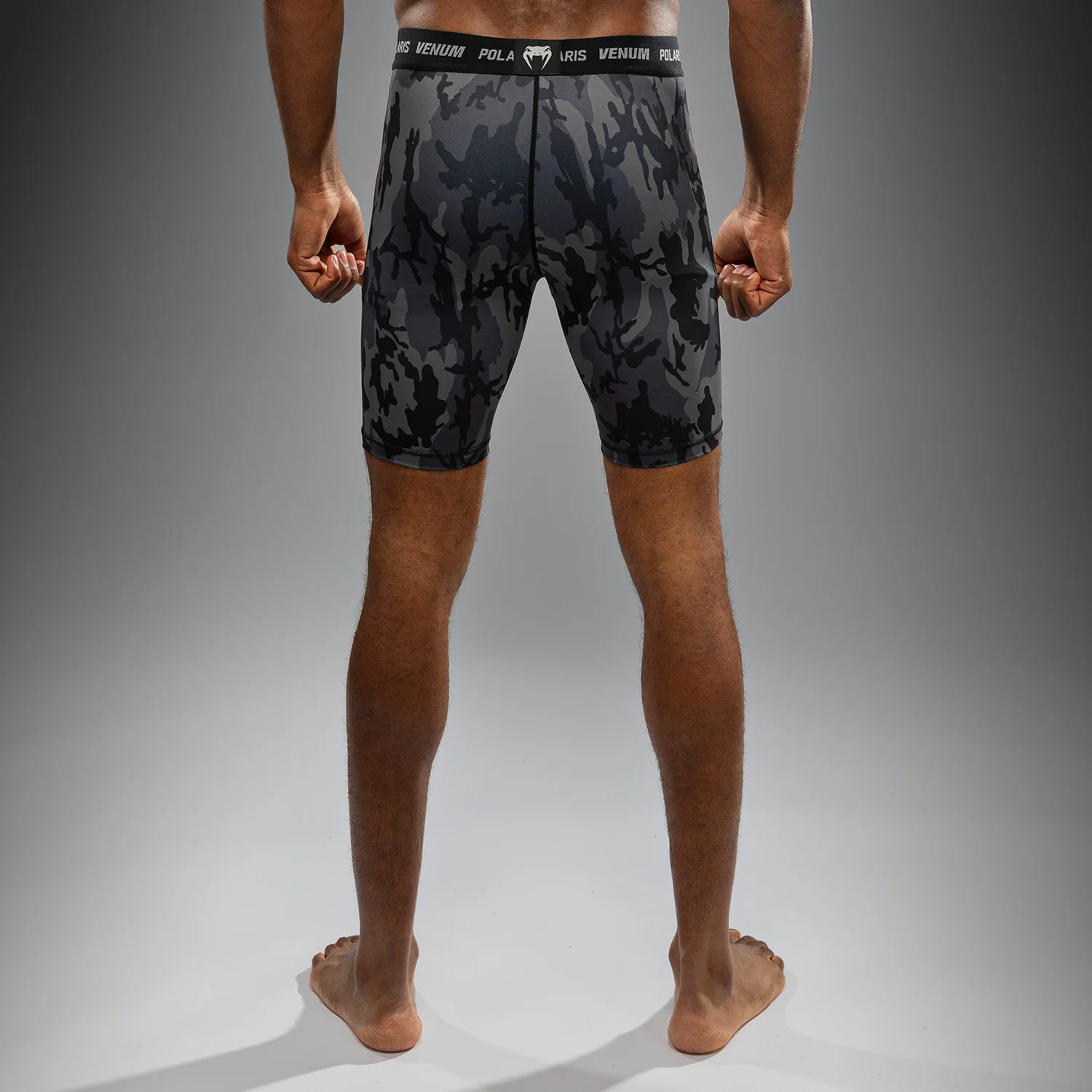 Venum x Polaris Vale Tudo Shorts - Black/Storm Grey - Image 2