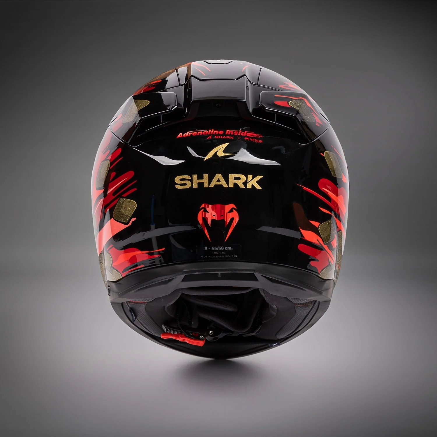 Venum x Shark SKWAL i3 Motorcycle Helmet - Red/Gold - Image 8
