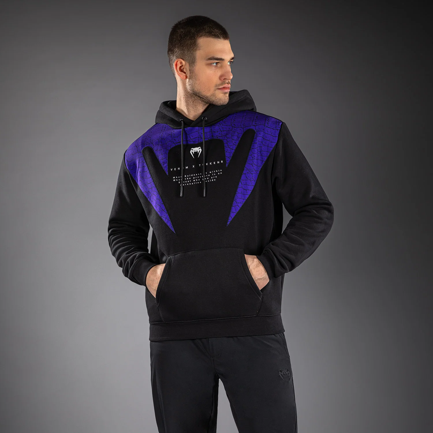 Venum x TEKKEN 8 Pullover Hoodie - Kazuya - Black/Purple