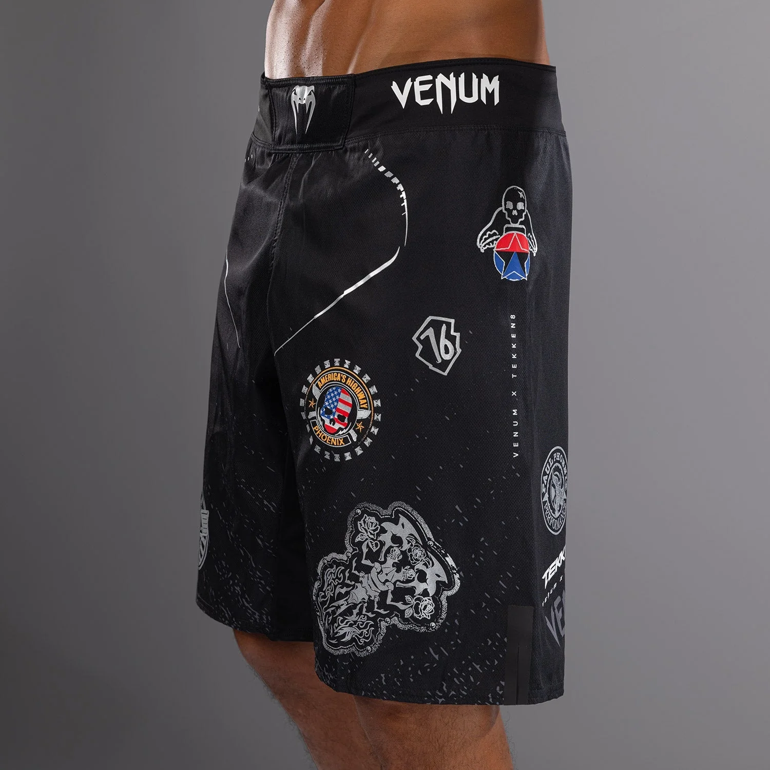 Venum x TEKKEN 8 - Paul Phoenix Fight Shorts - Black - Image 6