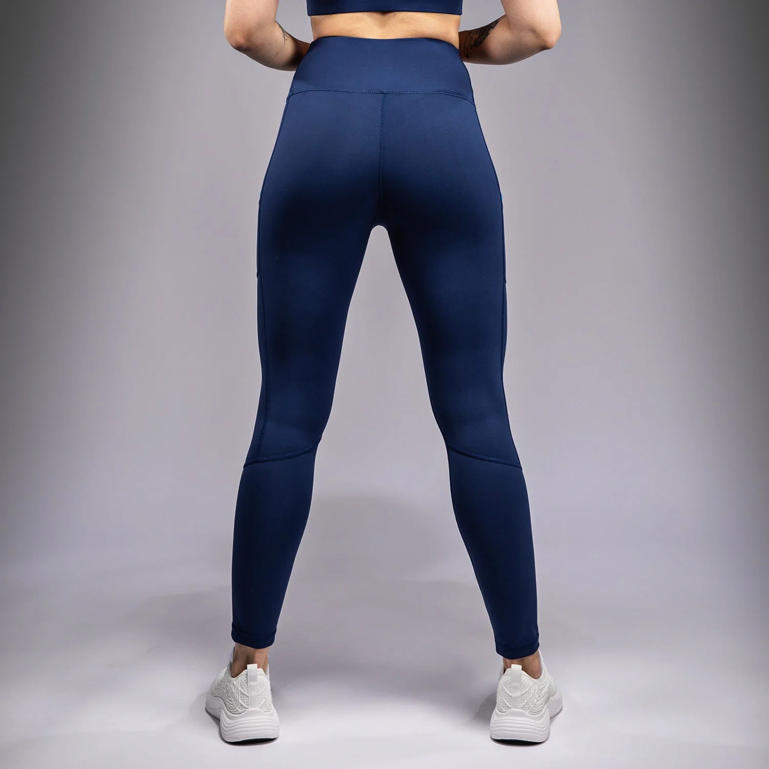 Venum x Top Rank Original Women's 7/8 Leggings - Navy Blue - Image 4